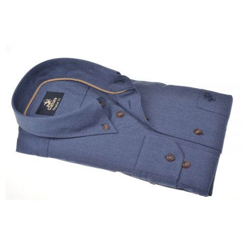 CAMISA CULTURE AZUL BOLSILLO