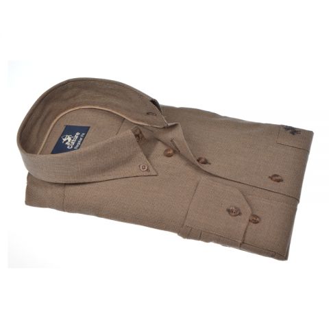 CAMISA CULTURE MARRÓN BOLSILLO