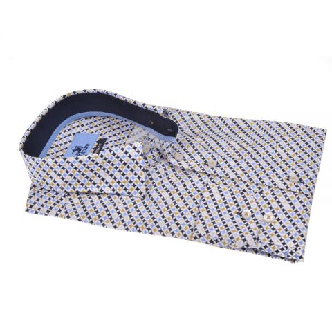 CAMISA CULTURE ESTRELLA AZUL MOSTAZA