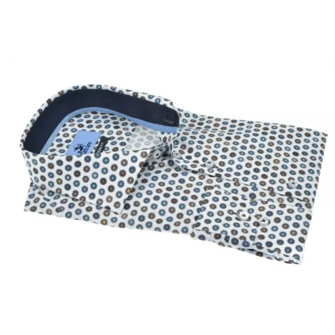 CAMISA CULTURE BLANCO PUNTOS COLORES