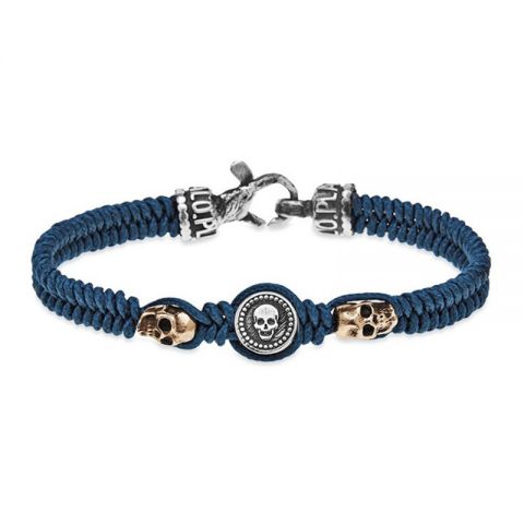 PULSERA PLATADEPALO SKULL CAB60A