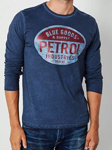 CAMISETA PETROL LOGO MANGA LARGA