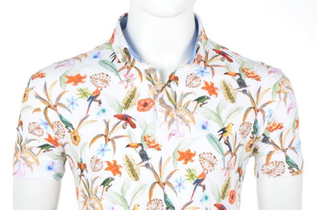 POLO EDEN VALLEY FLOREADO BLANCO