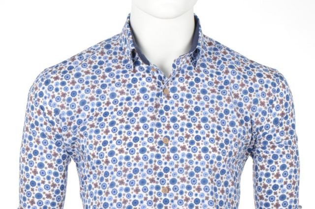 CAMISA EDEN VALLEY AZUL FLORAL