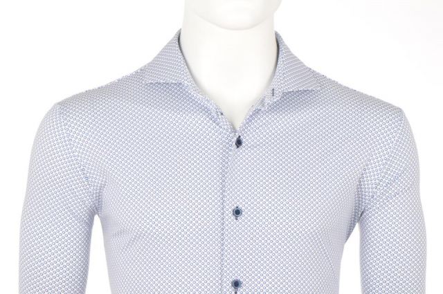 CAMISA EDEN VALLEY STRECH AZUL Y BLANCO