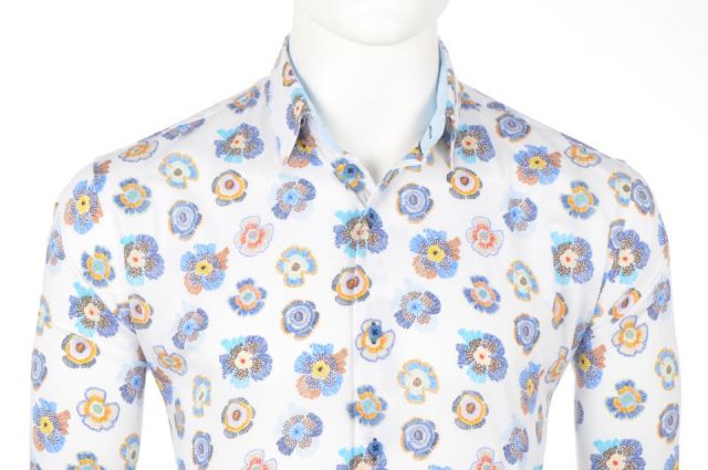 CAMISA EDEN VALLEY FLORES AZULES