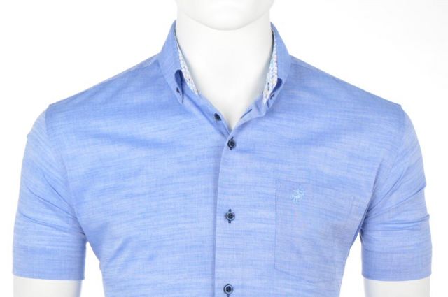 CAMISA EDEN VALLEY AZUL M/C