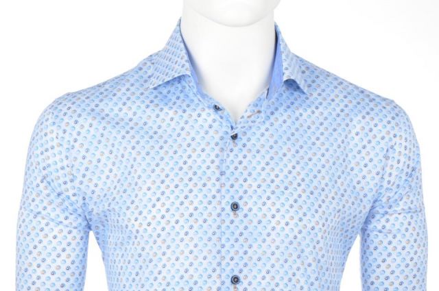 CAMISA EDEN VALLEY AZUL CON CIRCULOS