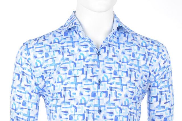CAMISA EDEN VALLEY BLANCA CON AZUL