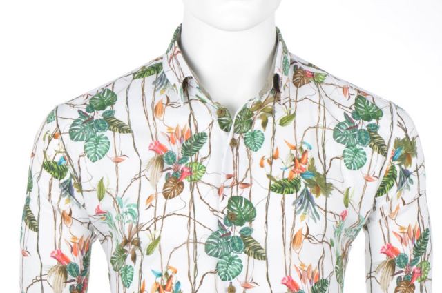 CAMISA EDEN VALLEY CON FLORES VERDES