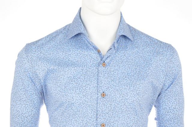 CAMISA EDEN VALLEY AZUL CON FLORES 