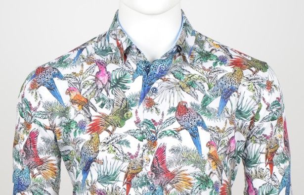 CAMISA EDEN VALLEY PAJAROS MULTICOLOR