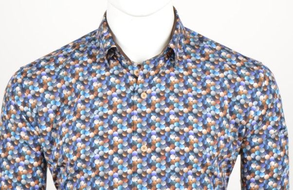 CAMISA EDEN VALLEY CILCULOS MULTICOLORES