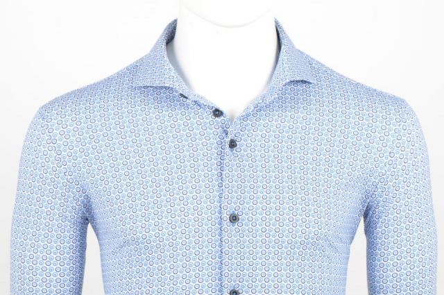 CAMISA EDEN VALLEY STRECH CIRCULOS ABSTRACTOS