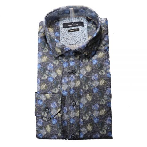 CAMISA DANIEL HECHTER AZUL FLORES