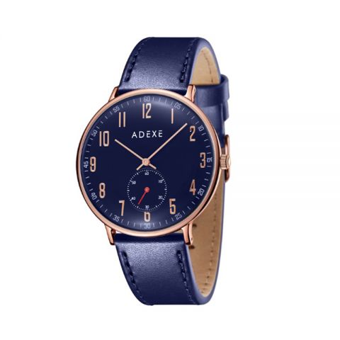 RELOJ ADEXE ESFERA Y CORREA BRONZE AZUL