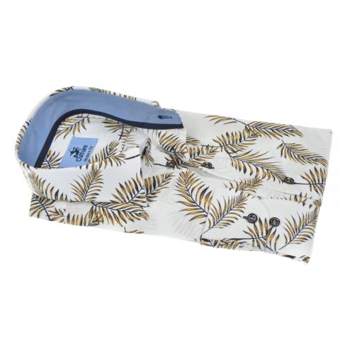 CAMISA CULTURE BLANCO CON RAMAS
