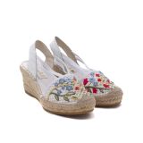 SANDALIA VIDORRETA REJILLA ROMBO BLANCO 