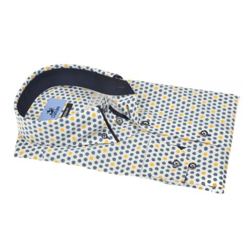 CAMISA CULTURE PUNT AMARILLO DOBLE CUELLO